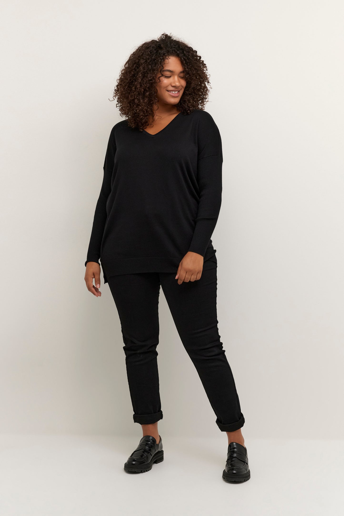 KCmachi Knit Pullover Kaffe Curve