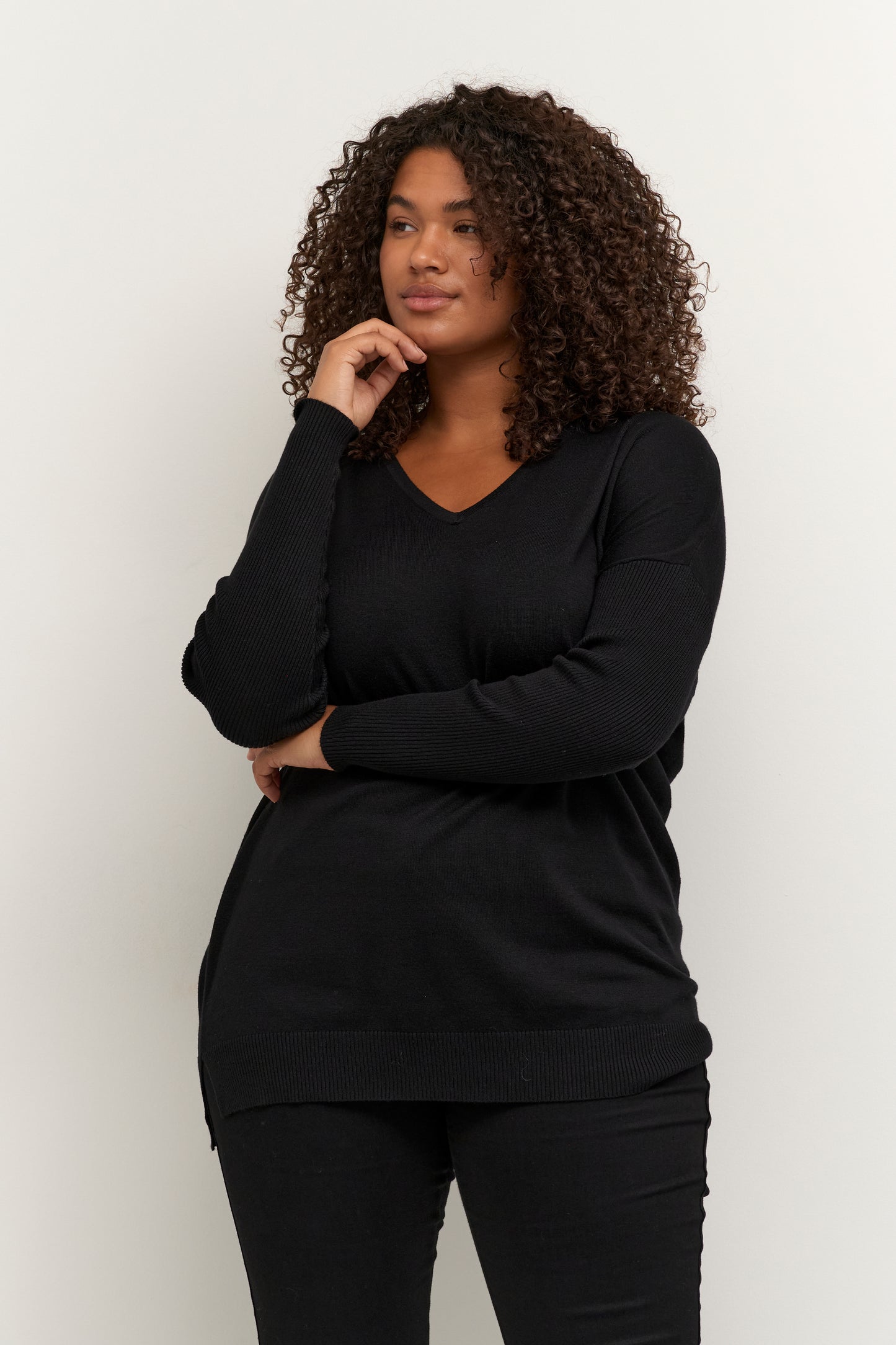 KCmachi Knit Pullover Kaffe Curve