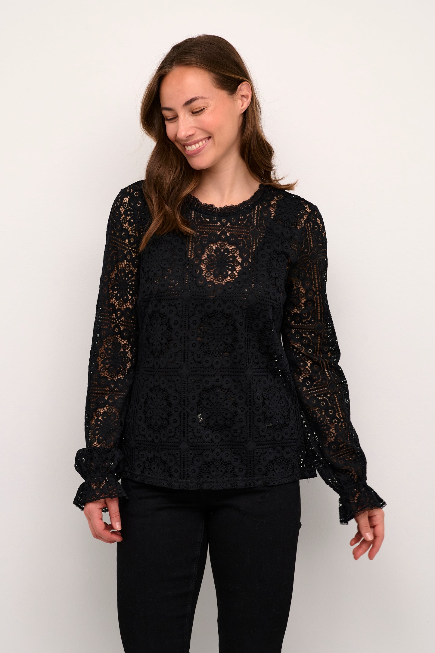 CRTiley Lace Blouse Cream