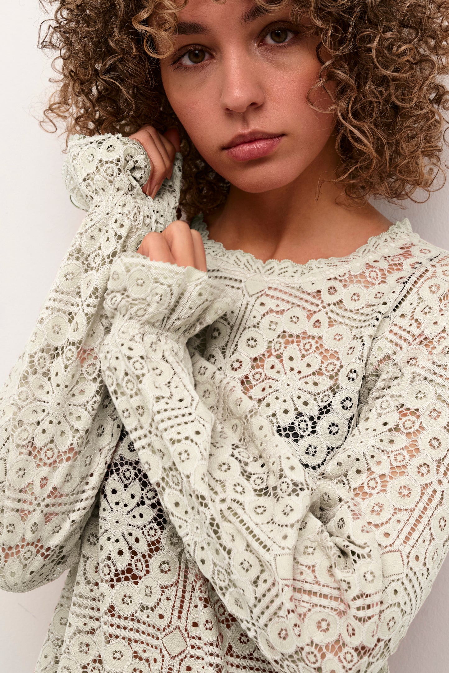 CRTiley Lace Blouse Cream