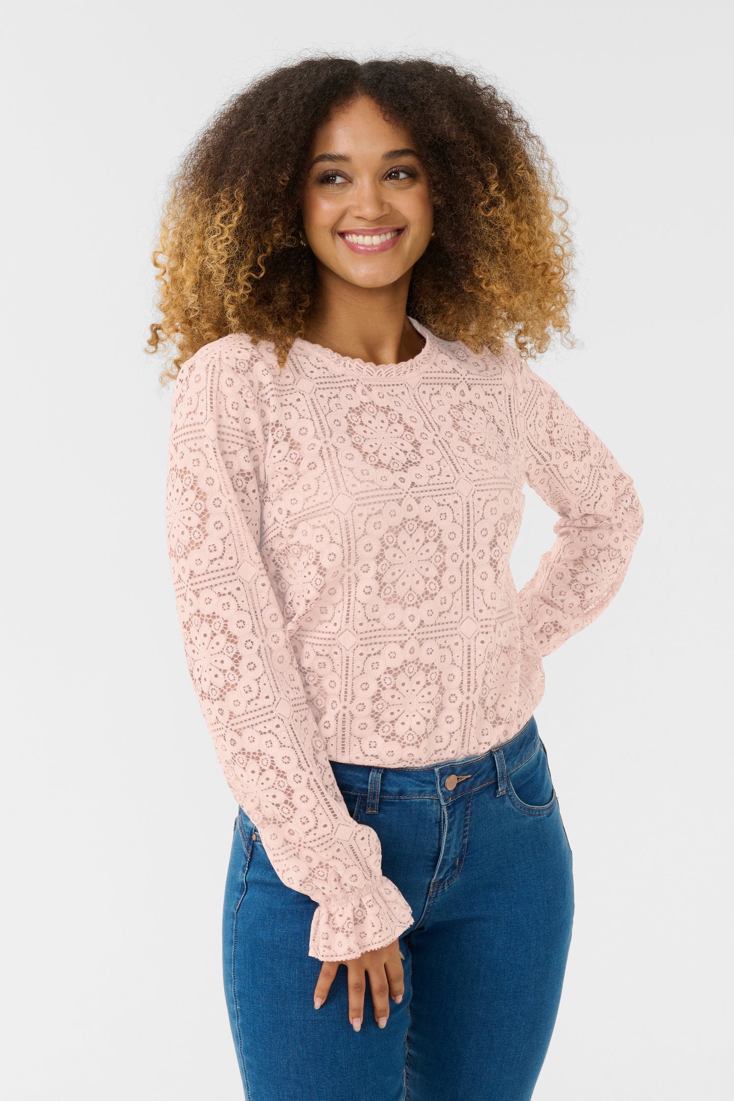 CRTiley Lace Blouse Cream
