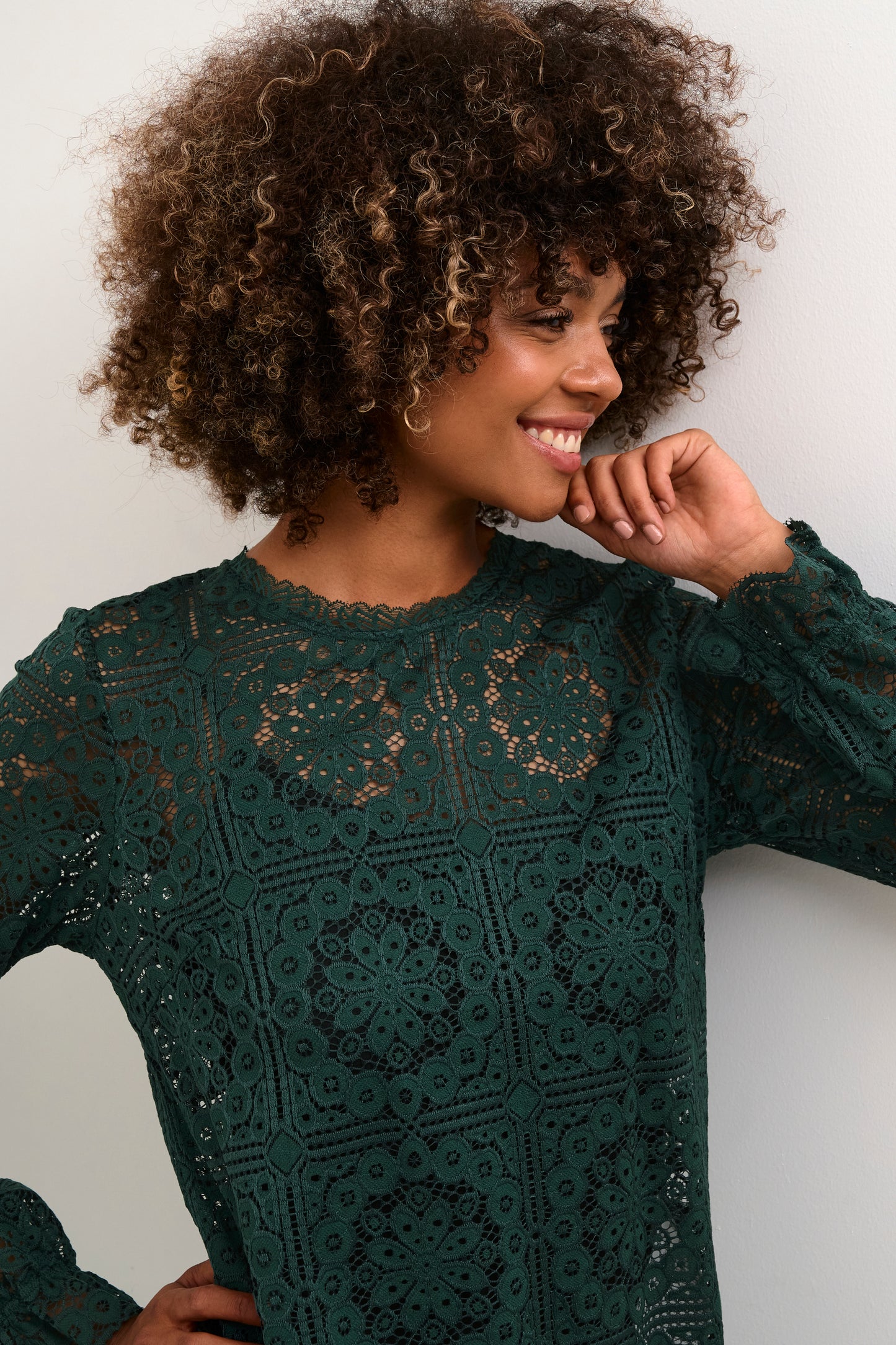 CRTiley Lace Blouse Cream