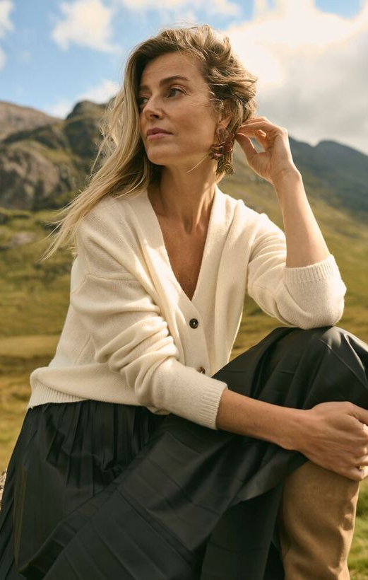 CRPoppi Plissé Skirt Cream