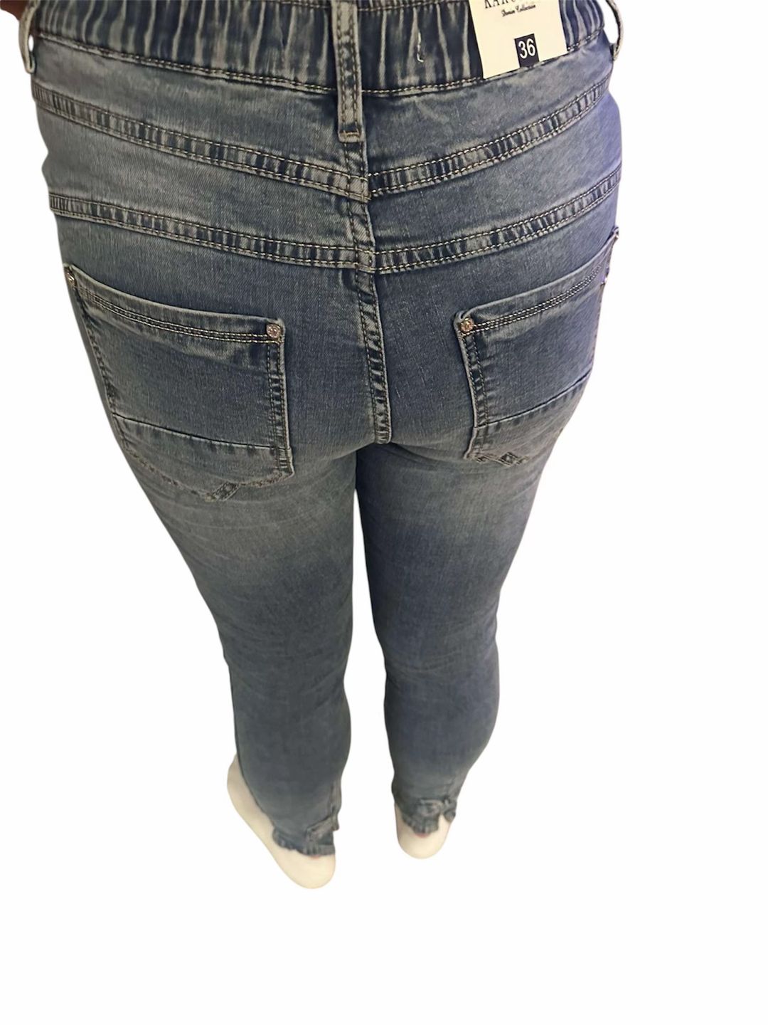 Karostar jeans M sløjfe