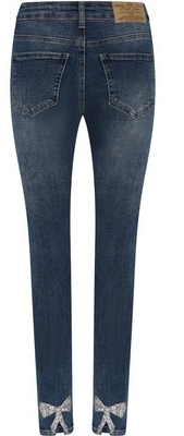 BOW DIAMOND DENIM JEANS
