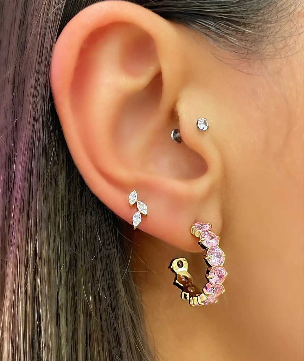 Rosim creoles | 18K forgyldt