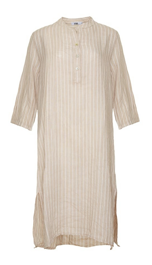 Shirt/dress, Sabbia (Beige/white), Linen